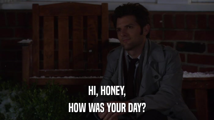 HI, HONEY, HOW WAS YOUR DAY? 