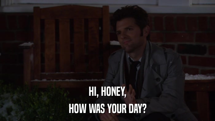 HI, HONEY, HOW WAS YOUR DAY? 