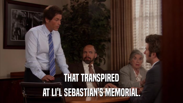 THAT TRANSPIRED AT LI'L SEBASTIAN'S MEMORIAL. 
