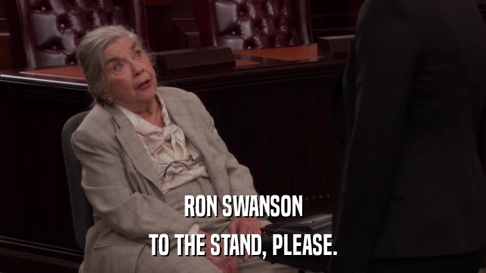 RON SWANSON TO THE STAND, PLEASE. 