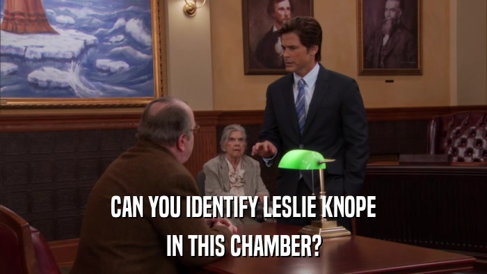 CAN YOU IDENTIFY LESLIE KNOPE IN THIS CHAMBER? 