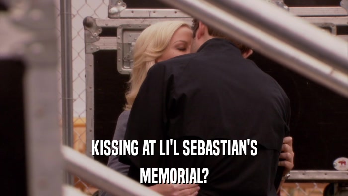 KISSING AT LI'L SEBASTIAN'S MEMORIAL? 