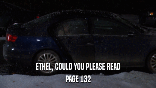 ETHEL, COULD YOU PLEASE READ PAGE 132 