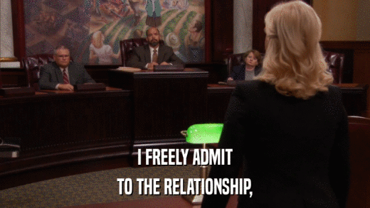 I FREELY ADMIT TO THE RELATIONSHIP, 