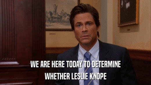 WE ARE HERE TODAY TO DETERMINE WHETHER LESLIE KNOPE 