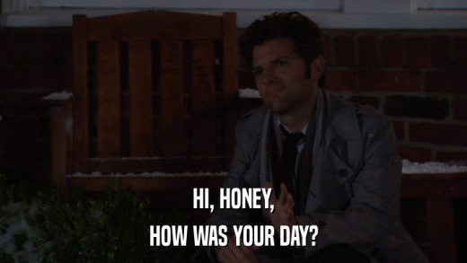 HI, HONEY, HOW WAS YOUR DAY? 