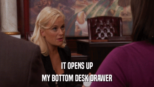 IT OPENS UP MY BOTTOM DESK DRAWER 