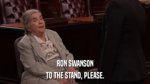 RON SWANSON TO THE STAND, PLEASE. 