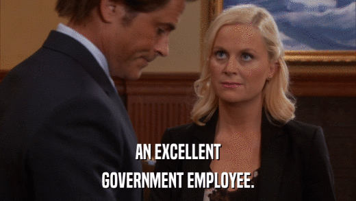 AN EXCELLENT GOVERNMENT EMPLOYEE. 