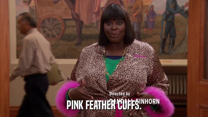 PINK FEATHER CUFFS.  
