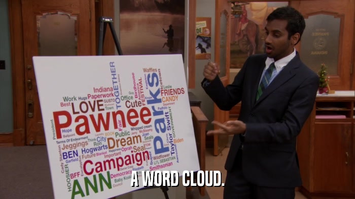 A WORD CLOUD.  