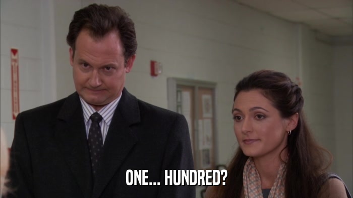 ONE... HUNDRED?  