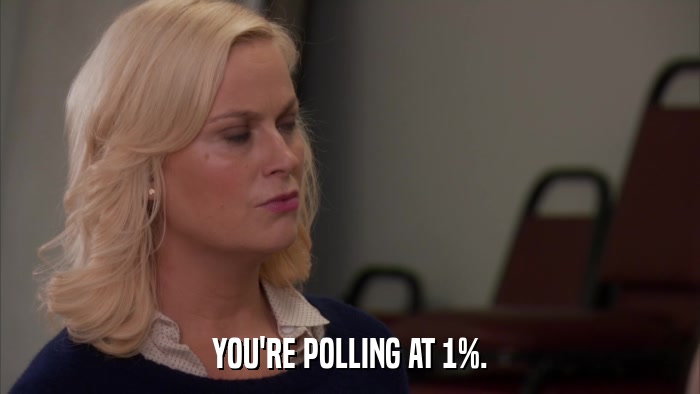 YOU'RE POLLING AT 1%.  