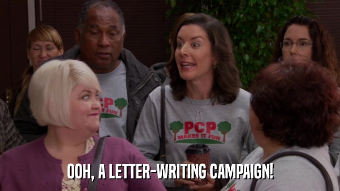 OOH, A LETTER-WRITING CAMPAIGN!  