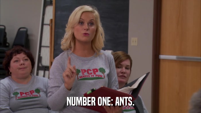 NUMBER ONE: ANTS.  