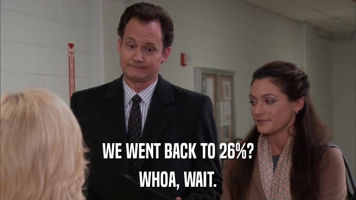 WE WENT BACK TO 26%? WHOA, WAIT. 