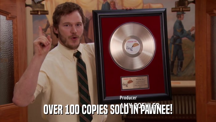 OVER 100 COPIES SOLD IN PAWNEE!  