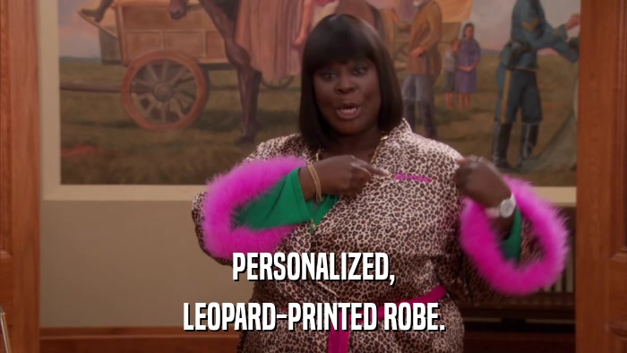 PERSONALIZED, LEOPARD-PRINTED ROBE. 