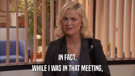IN FACT, WHILE I WAS IN THAT MEETING, 