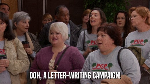 OOH, A LETTER-WRITING CAMPAIGN!  