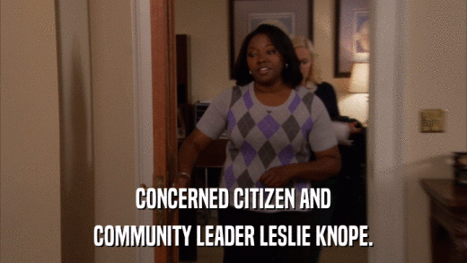 CONCERNED CITIZEN AND COMMUNITY LEADER LESLIE KNOPE. 