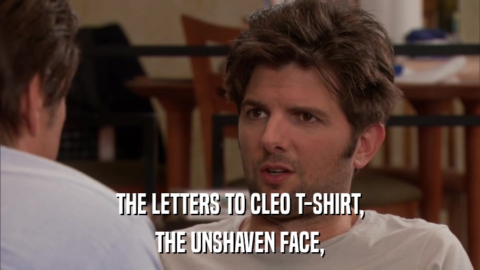 THE LETTERS TO CLEO T-SHIRT, THE UNSHAVEN FACE, 