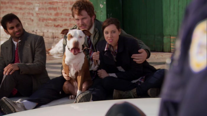 AND THAT GIRL, SHE TRIED TO GET THAT GIMP DOG TO BITE ME. 