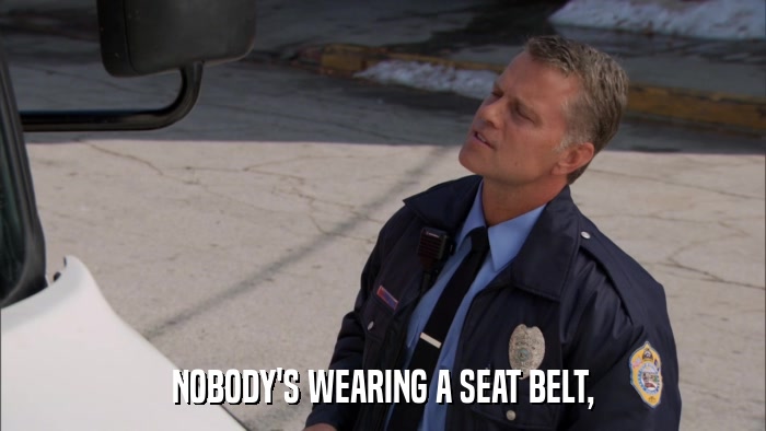 NOBODY'S WEARING A SEAT BELT,  