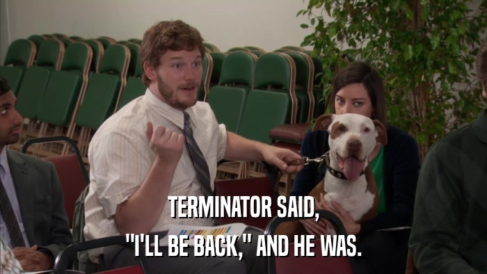 TERMINATOR SAID, 
