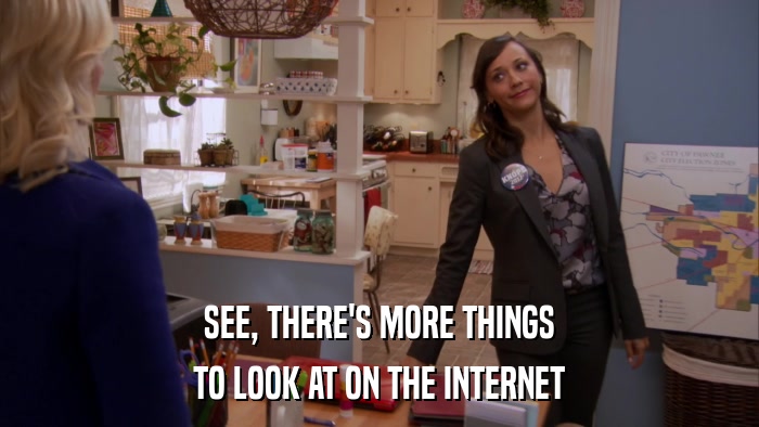SEE, THERE'S MORE THINGS TO LOOK AT ON THE INTERNET 