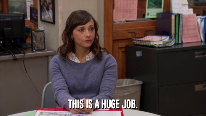 THIS IS A HUGE JOB.  