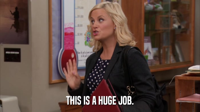 THIS IS A HUGE JOB.  