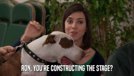 RON, YOU'RE CONSTRUCTING THE STAGE?  