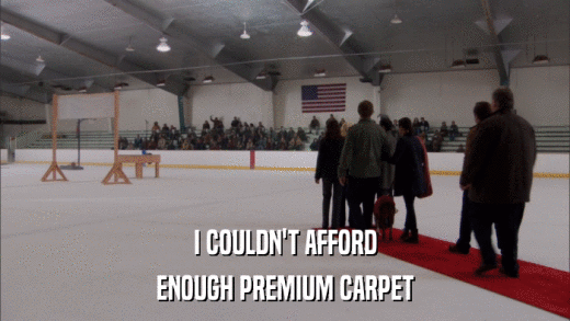 I COULDN'T AFFORD ENOUGH PREMIUM CARPET 