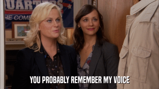YOU PROBABLY REMEMBER MY VOICE  