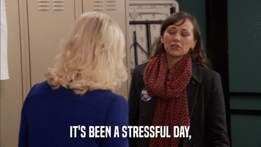 IT'S BEEN A STRESSFUL DAY,  