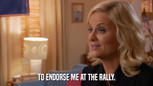 TO ENDORSE ME AT THE RALLY.  