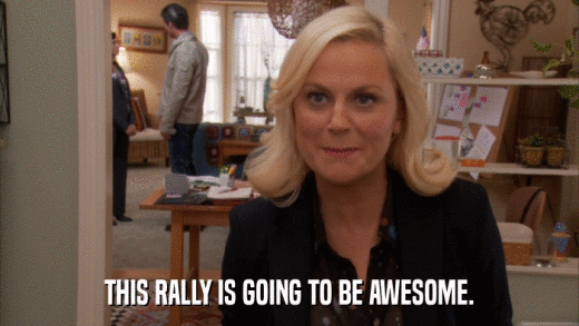 THIS RALLY IS GOING TO BE AWESOME.  