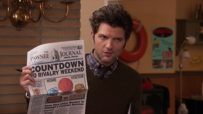- NO, THE PAWNEE-EAGLETON HIGH SCHOOL BASKETBALL GAME. 