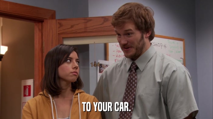 TO YOUR CAR.  