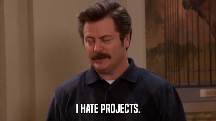 I HATE PROJECTS.  
