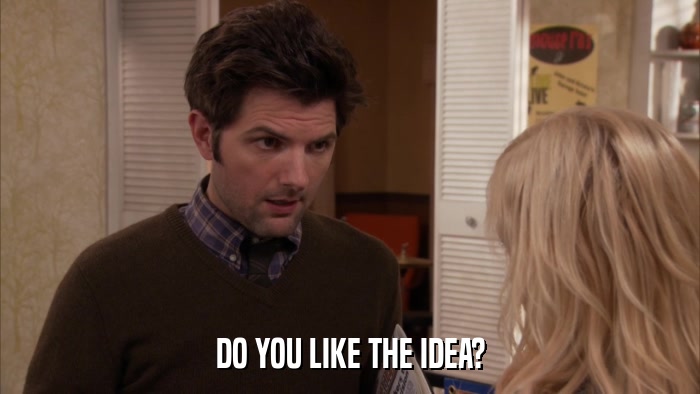 DO YOU LIKE THE IDEA?  