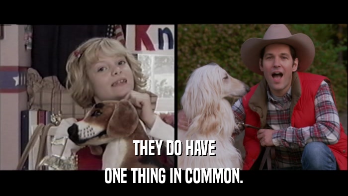 THEY DO HAVE ONE THING IN COMMON. 