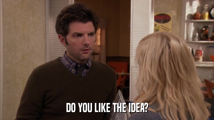 DO YOU LIKE THE IDEA?  