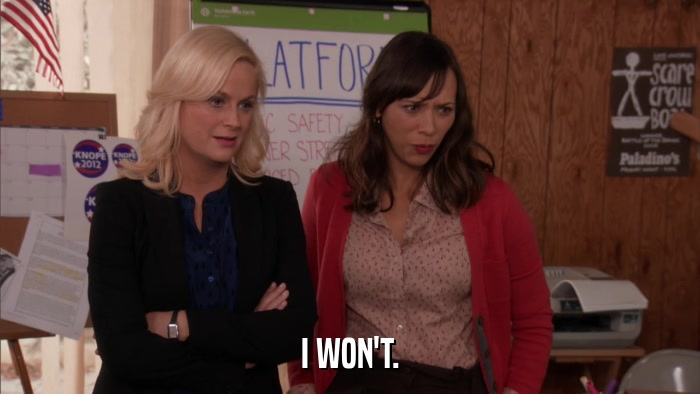 I WON'T.  