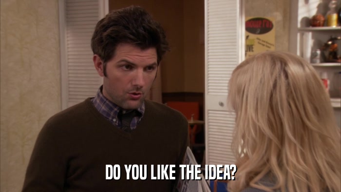DO YOU LIKE THE IDEA?  