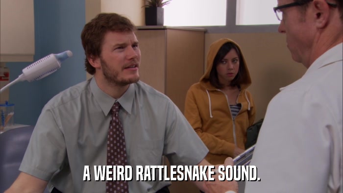 A WEIRD RATTLESNAKE SOUND.  