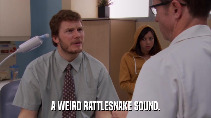 A WEIRD RATTLESNAKE SOUND.  