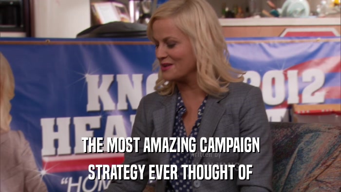 THE MOST AMAZING CAMPAIGN STRATEGY EVER THOUGHT OF 