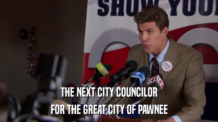 THE NEXT CITY COUNCILOR FOR THE GREAT CITY OF PAWNEE 